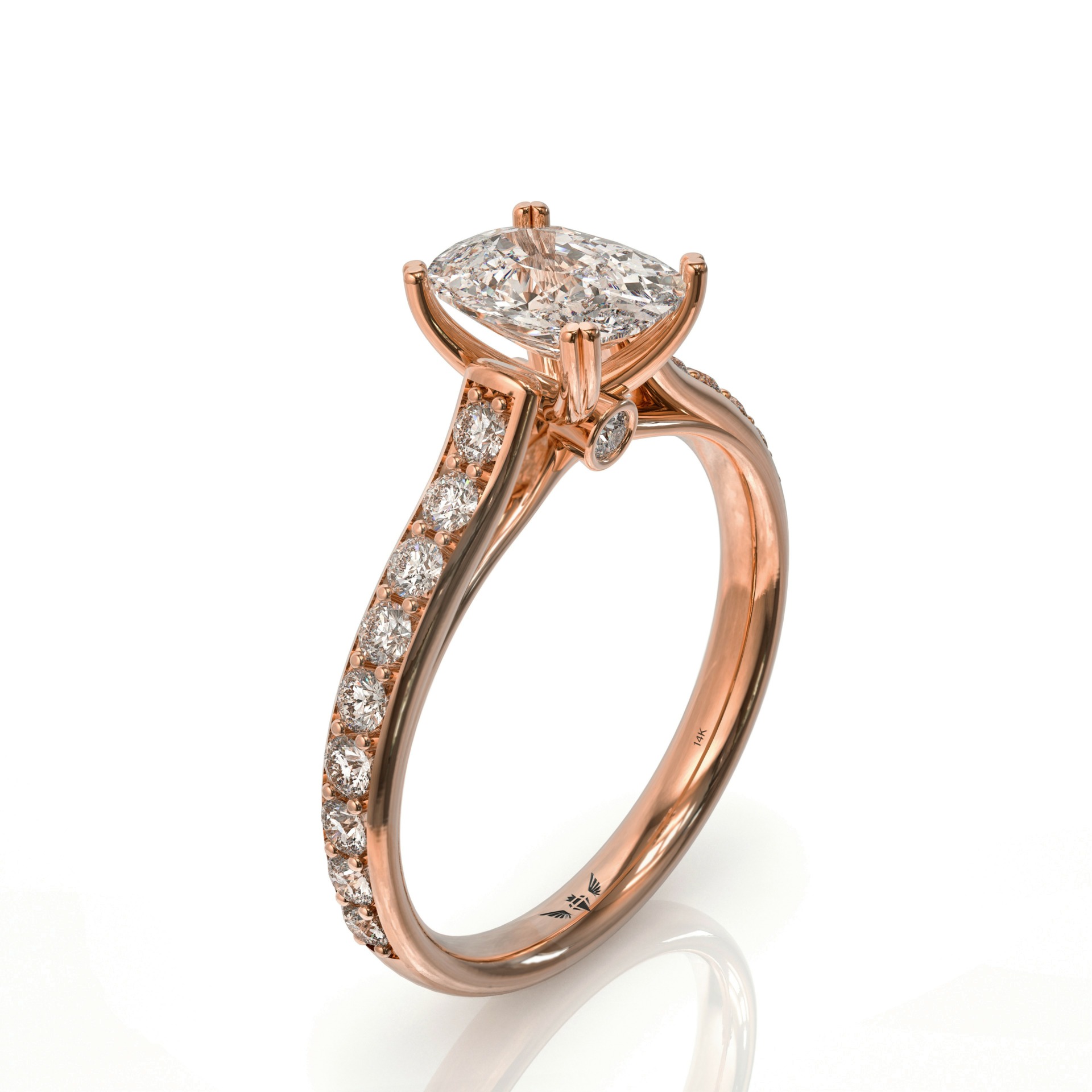 טבעת אירוסין יהלום רדיאנט דגם: סיגל