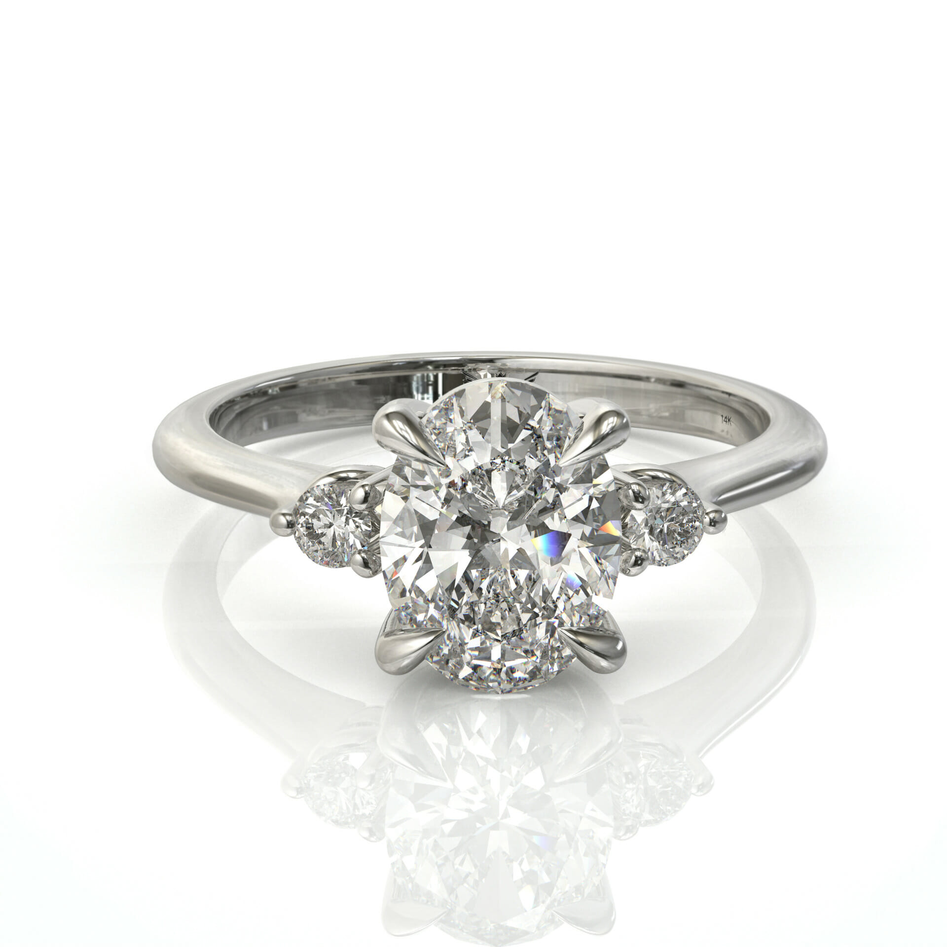 טבעת אובל קלאסית דגם: אמילי