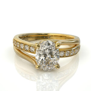 טבעת אירוסין ויהלומים עגולים דגם: אנה