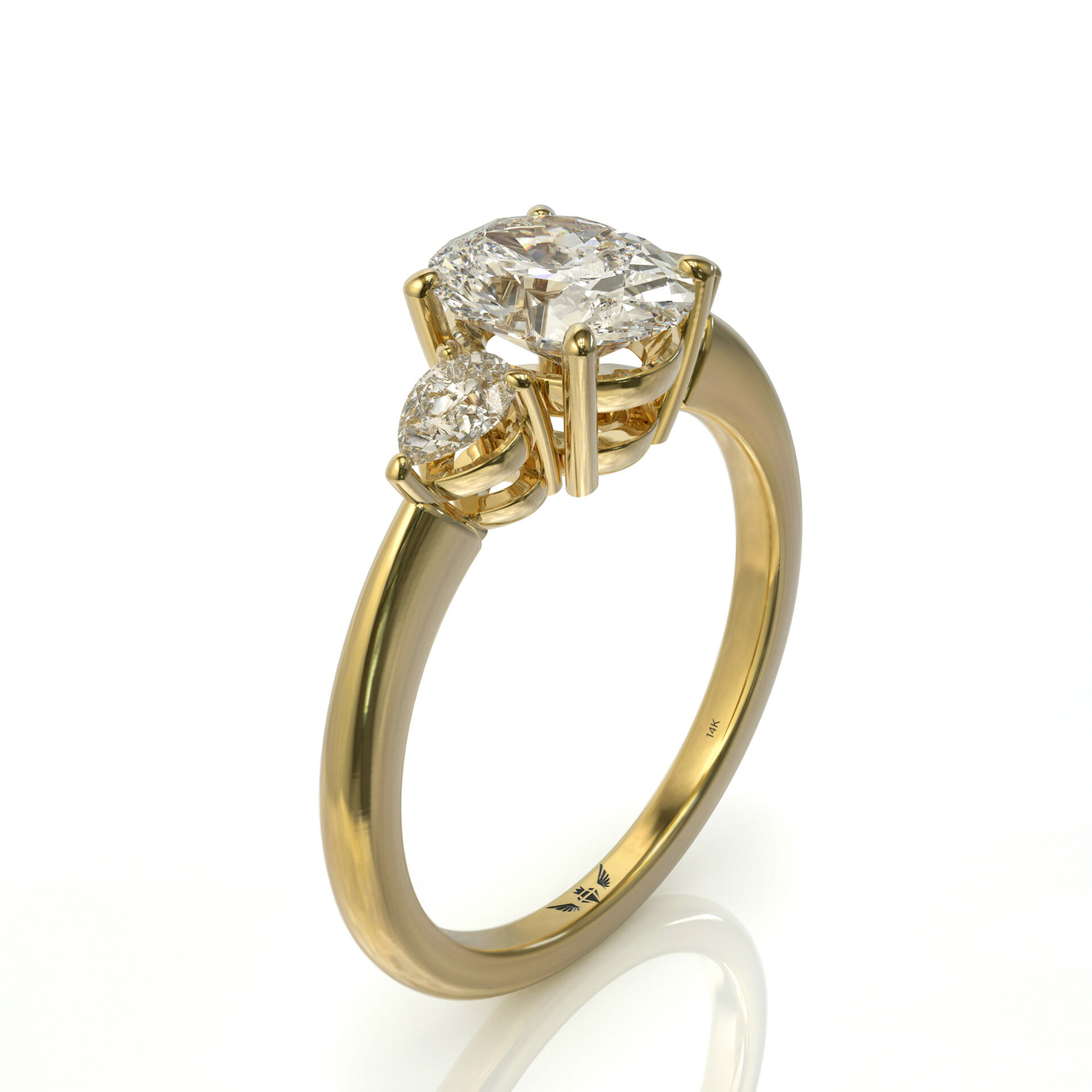 טבעת זהב ויהלומים מושלמת להצעת נישואין דגם: Roni