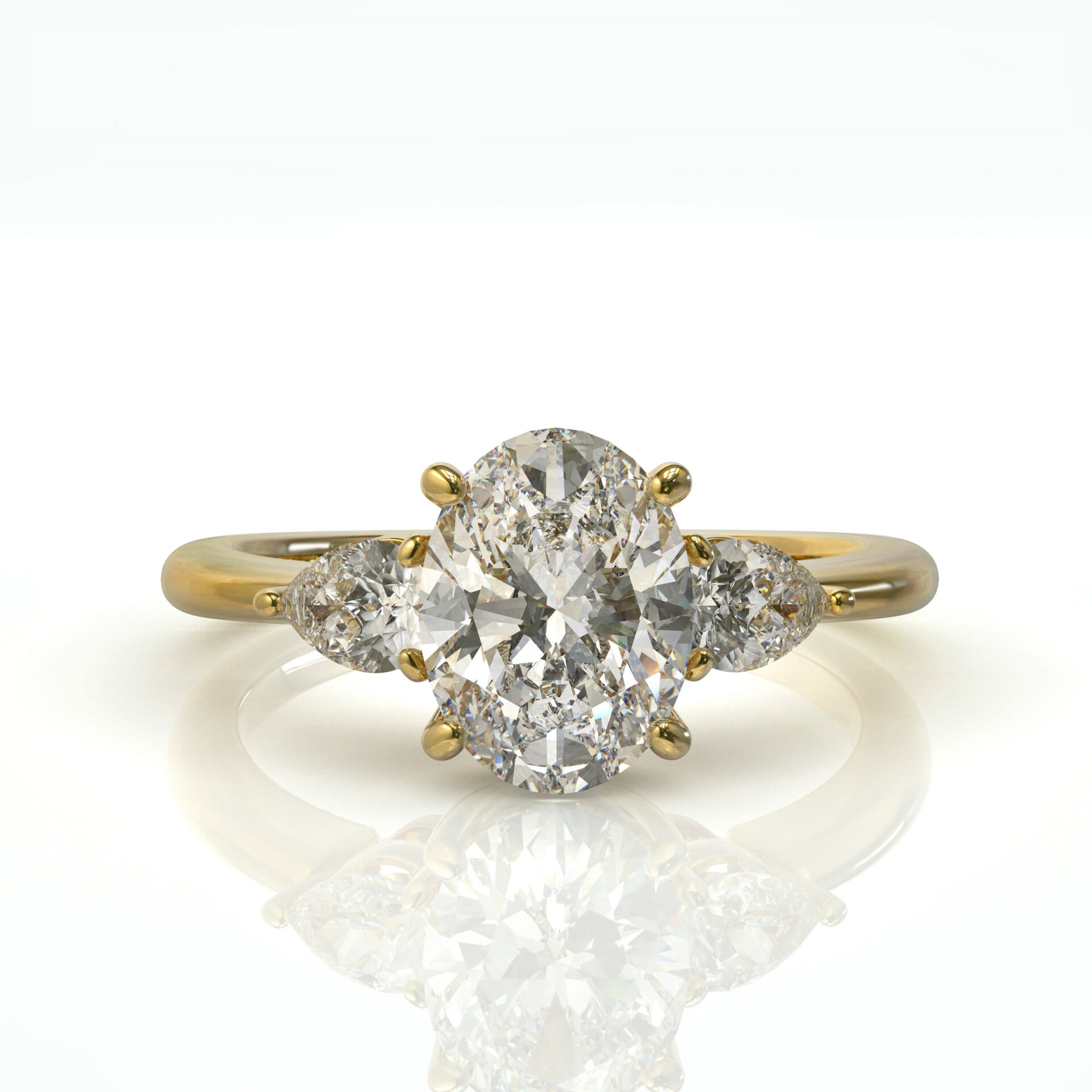 טבעת זהב ויהלומים להצעת נישואין דגם: Roni