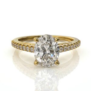 טבעת אירוסין אובל קלאסית דגם: ג'ולי