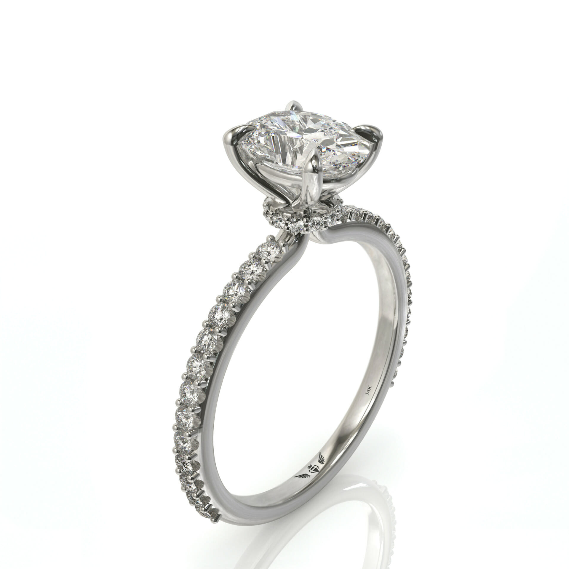 טבעת אירוסין יהלום אובל הכי קלאסית שיש דגם: אליס