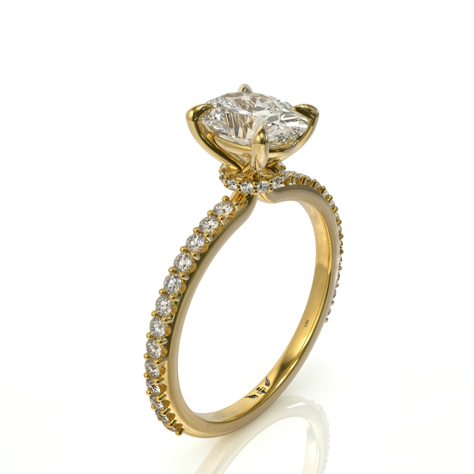 טבעת אירוסין יהלום אובל הכי קלאסית שיש דגם: אליס