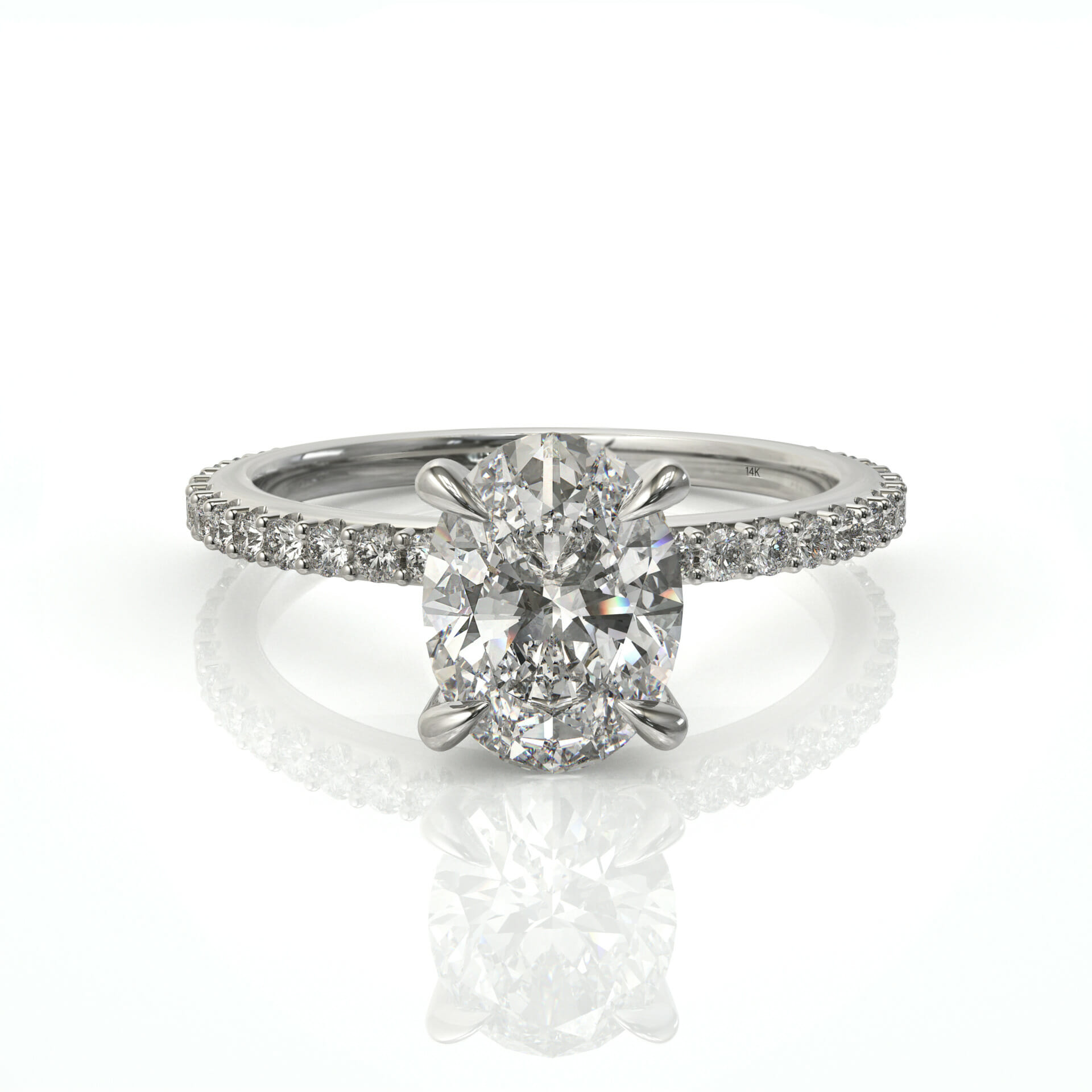 טבעת אירוסין יהלום אובל הכי קלאסית שיש דגם: אליס