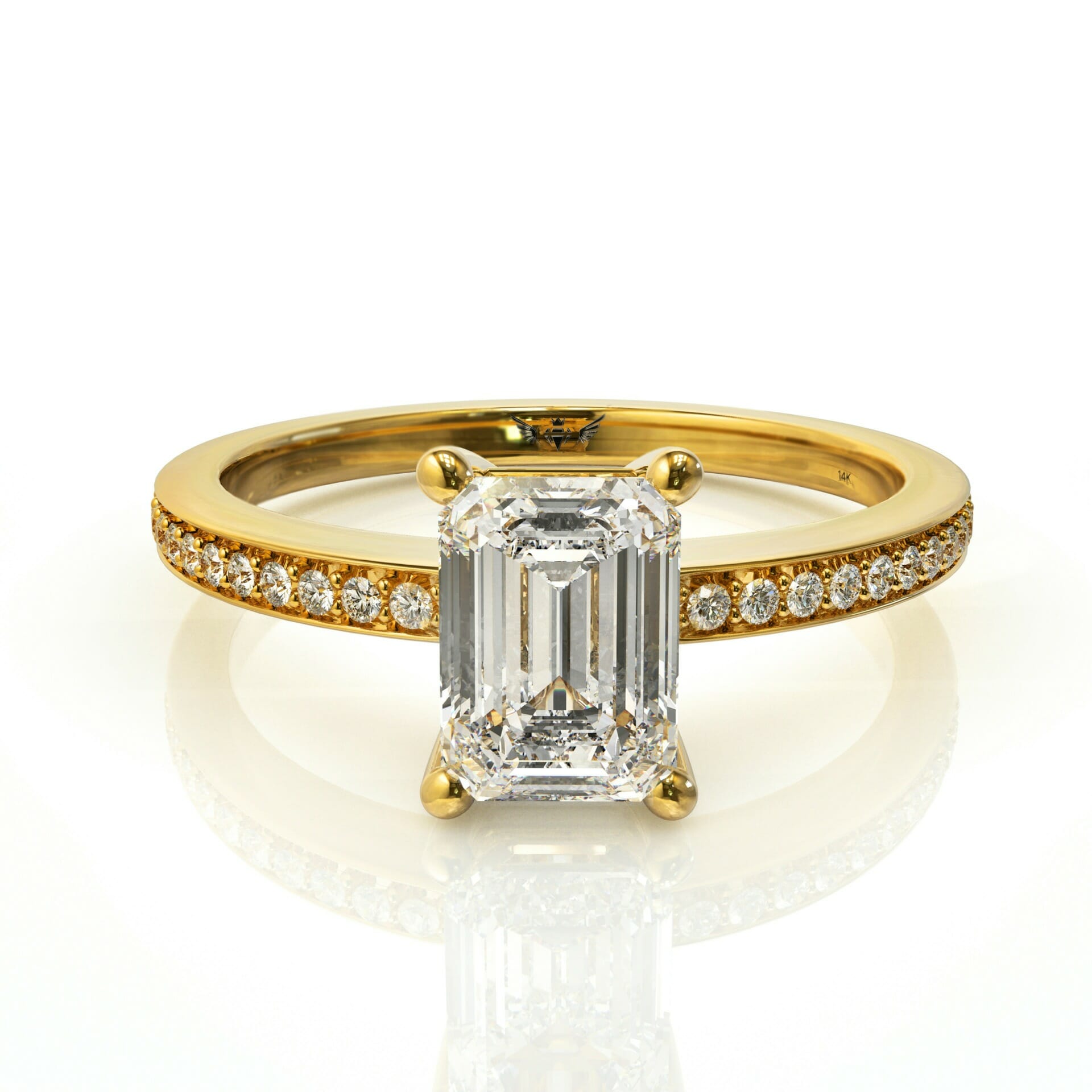 טבעת אירוסין ויהלום אמרלד דגם: אביגיל