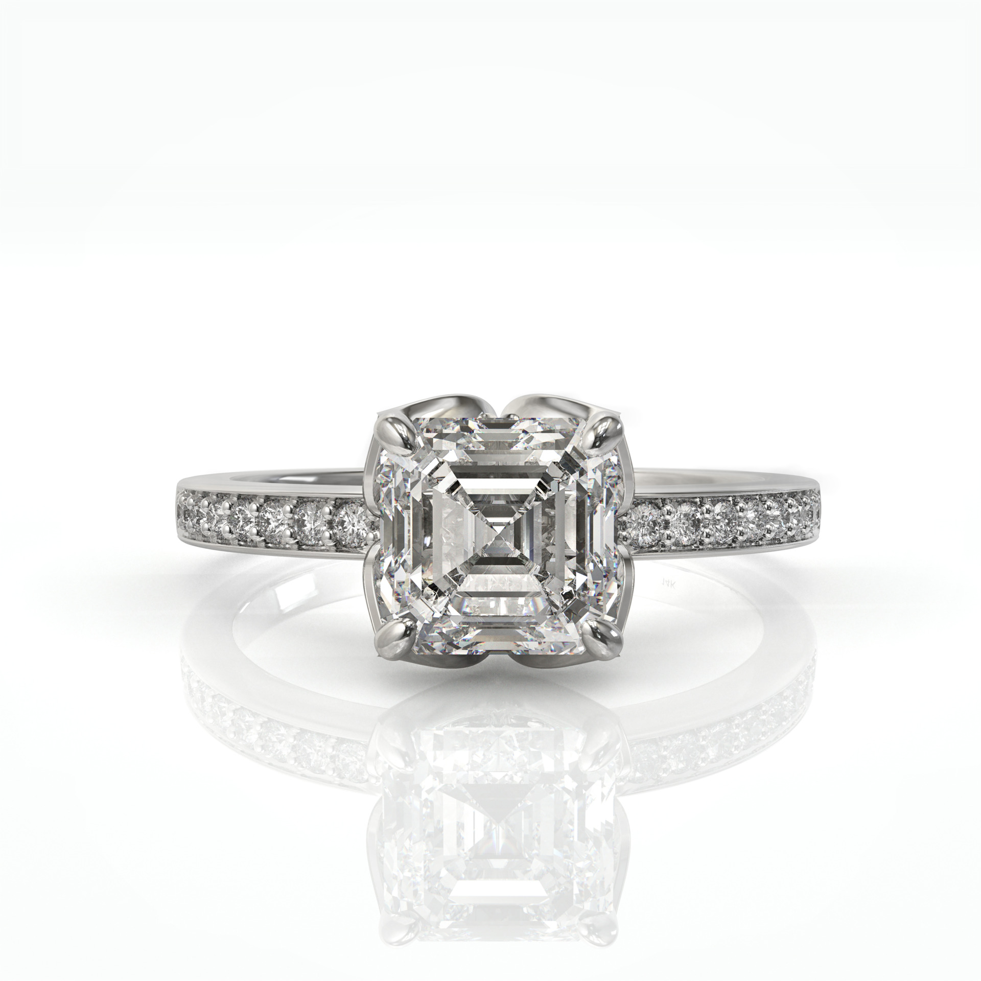 טבעת יהלום פרינסס מיוחדת במינה דגם: קלי