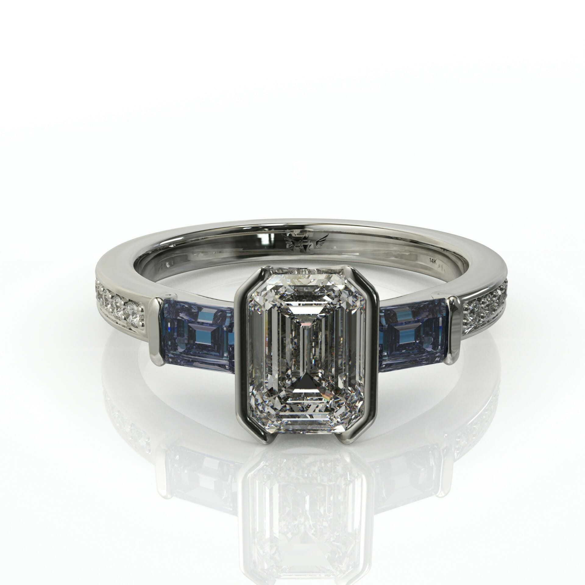 טבעת וינטאג' יוקרתית יהלומים ואבני חן דגם: Tamar