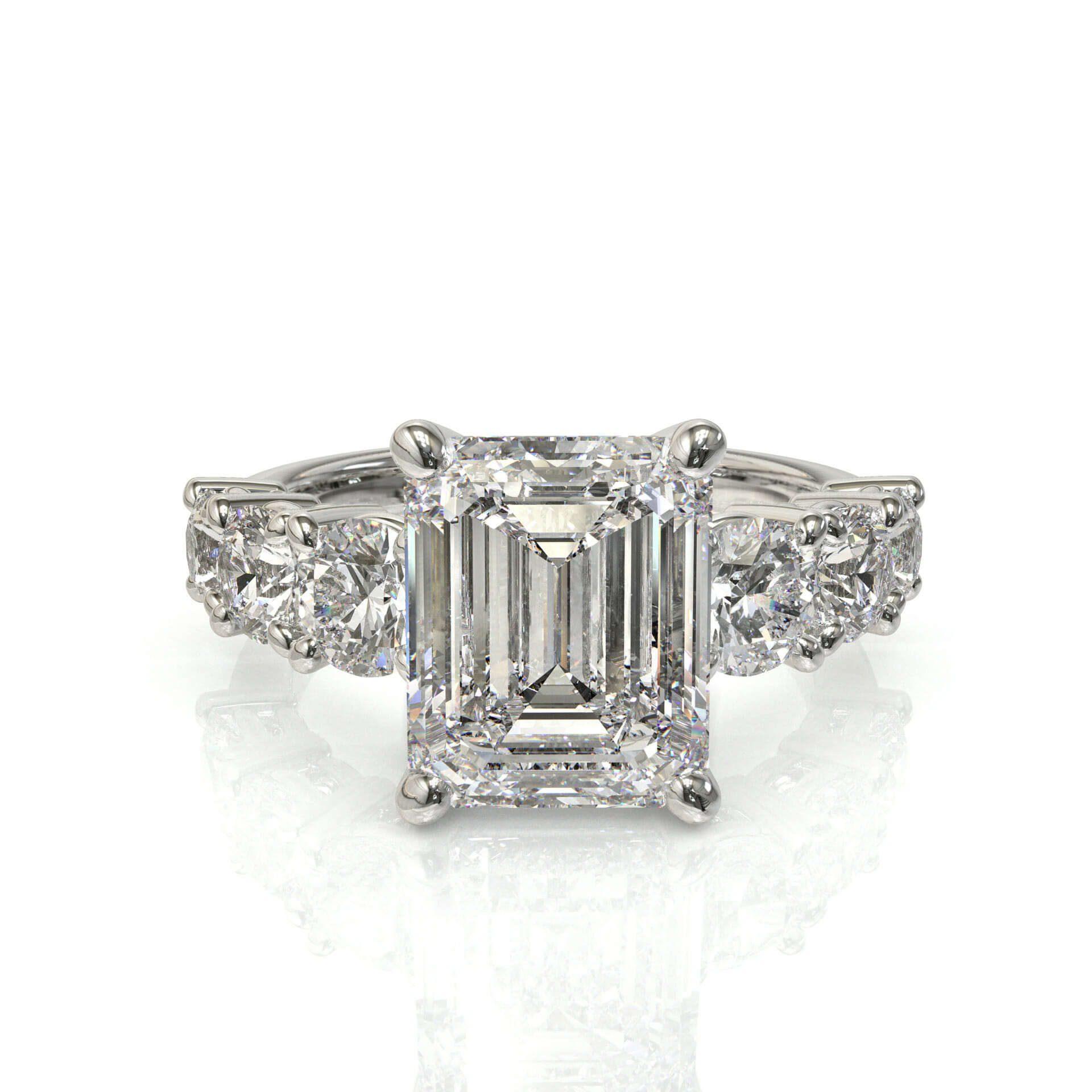 טבעת יהלומים מזהב ויהלום אמרלד דגם: Shira