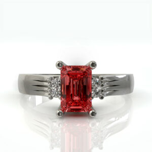 טבעת אבן חן רובי אמרלד ויהלומים דגם: Nitzan