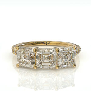 טבעת שלושה יהלומי פרינסס דגם: Michal