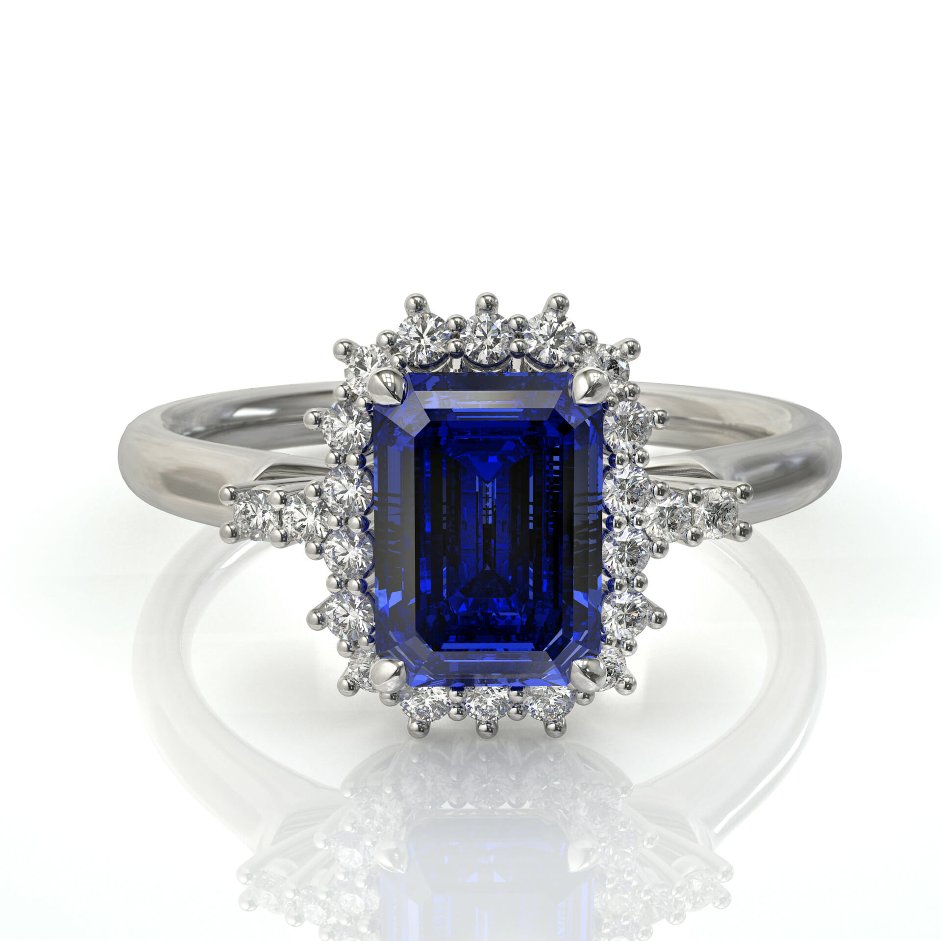 טבעת דיאנה אבן חן ספיר אמרלד דגם: Jade