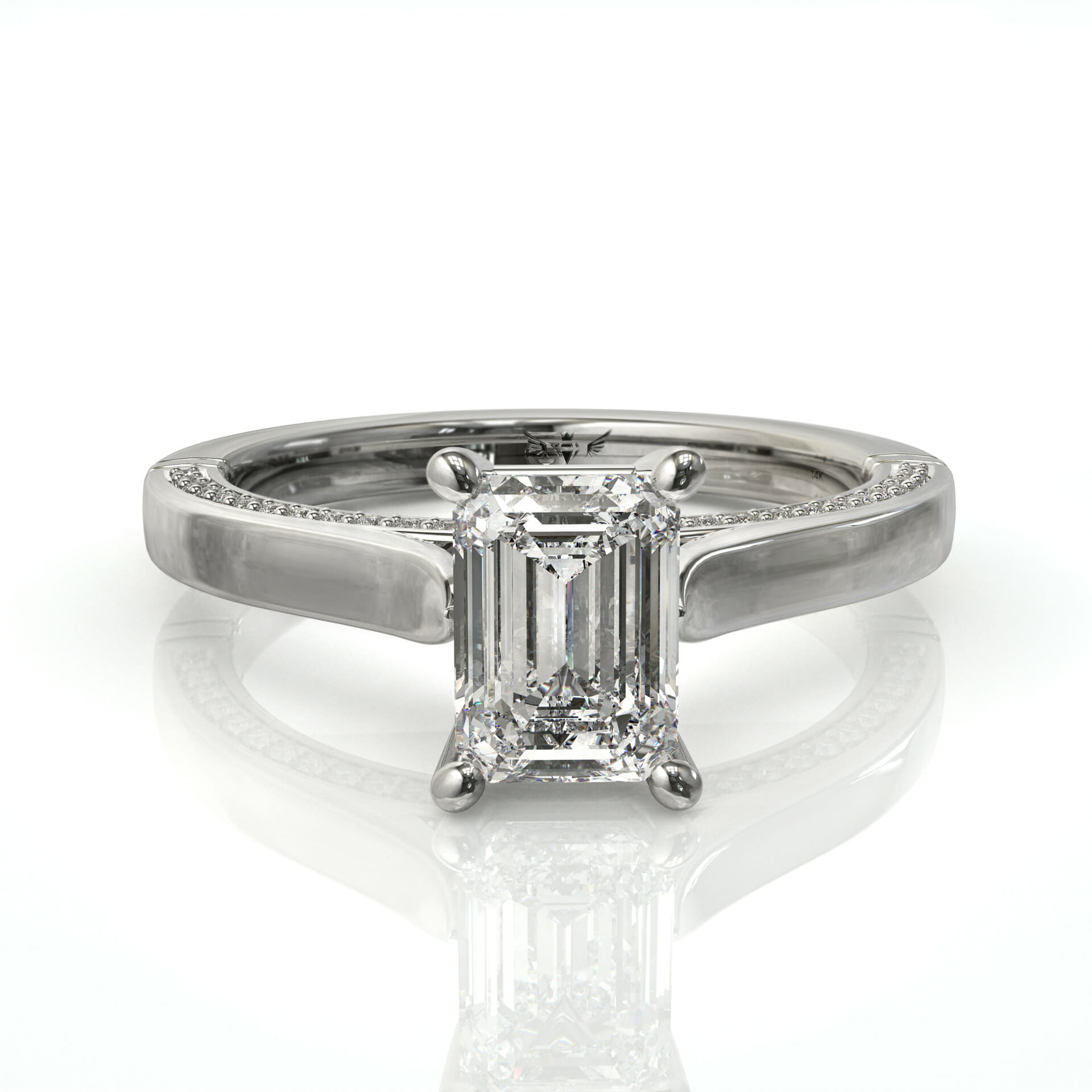 טבעת יוקרתית ויהלום אמרלד דגם: מיה