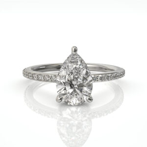 טבעת אירוסין יהלום טיפה דגם: רוני