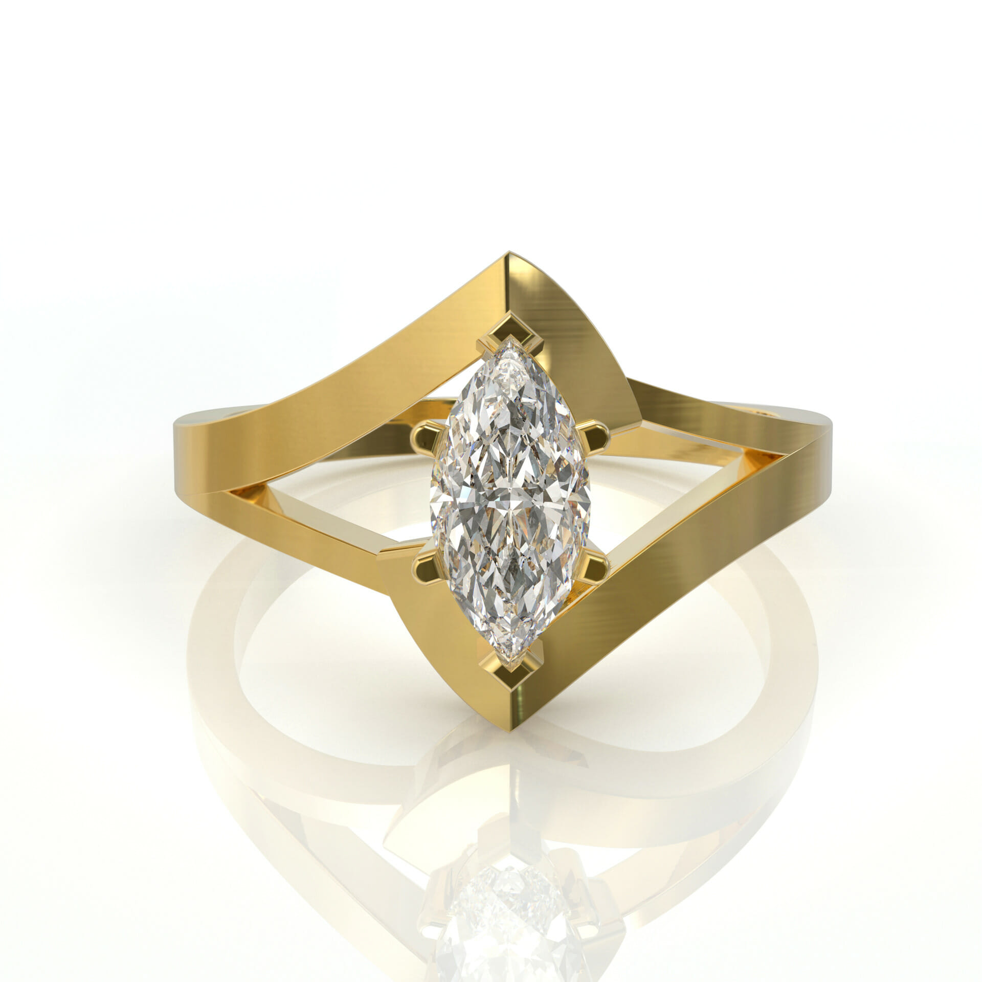 טבעת אירוסין יהלום מרקיזה דגם: לוסי