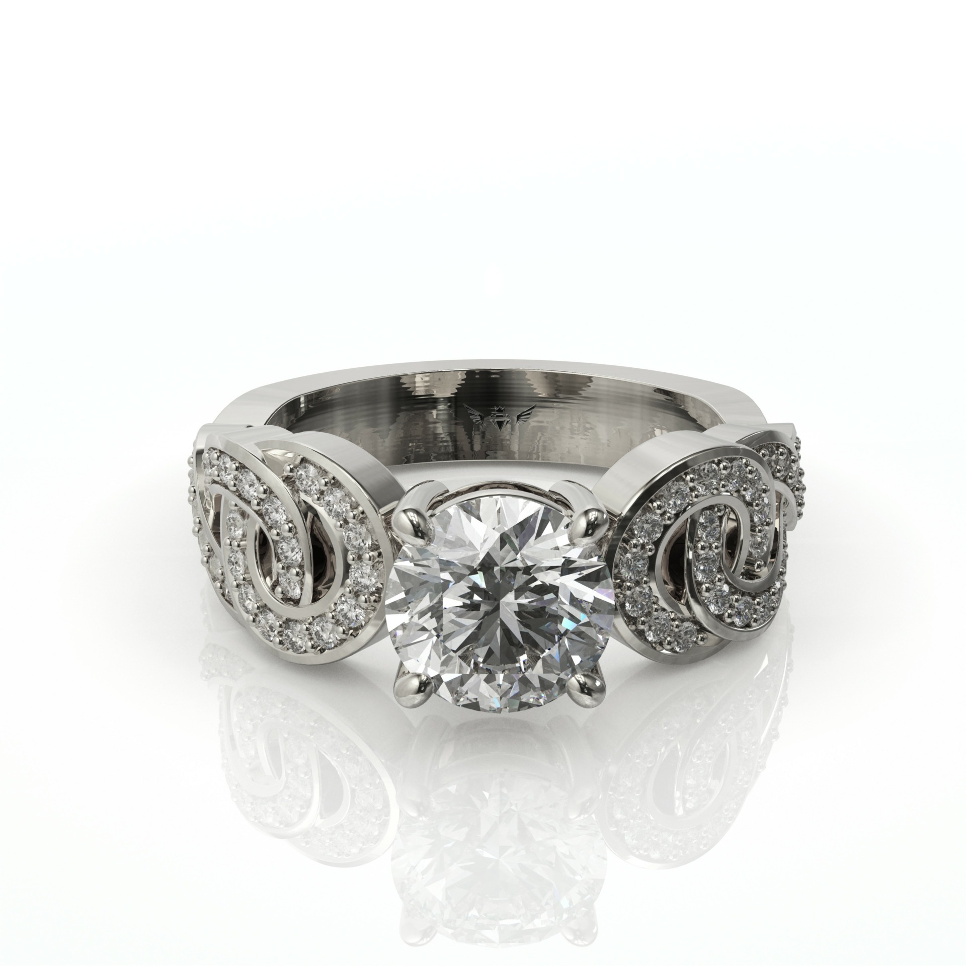 טבעת זהב ויהלומים בעיצוב משגע דגם: רומי