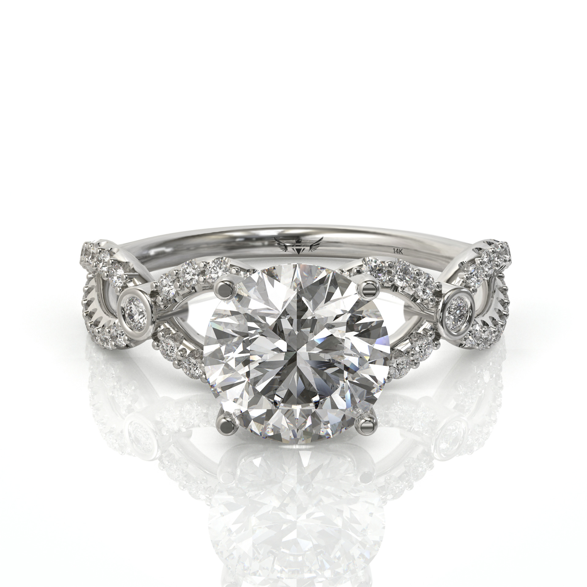 טבעת טוויסט כתר יהלומים דגם: היילי