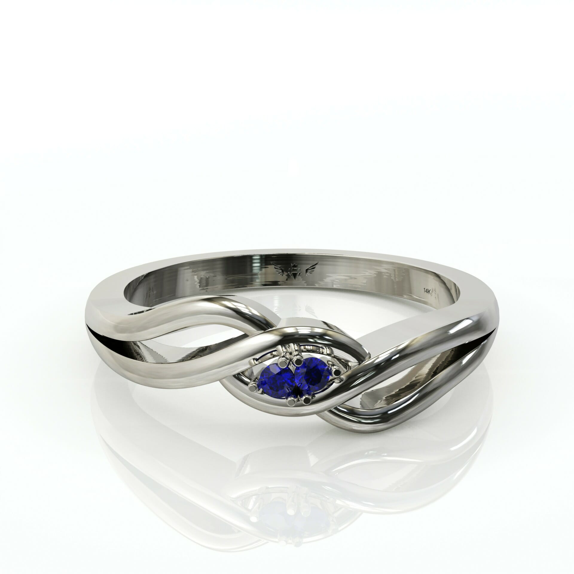 אבן חן ספיר בטבעת זהב דגם: Anastasia