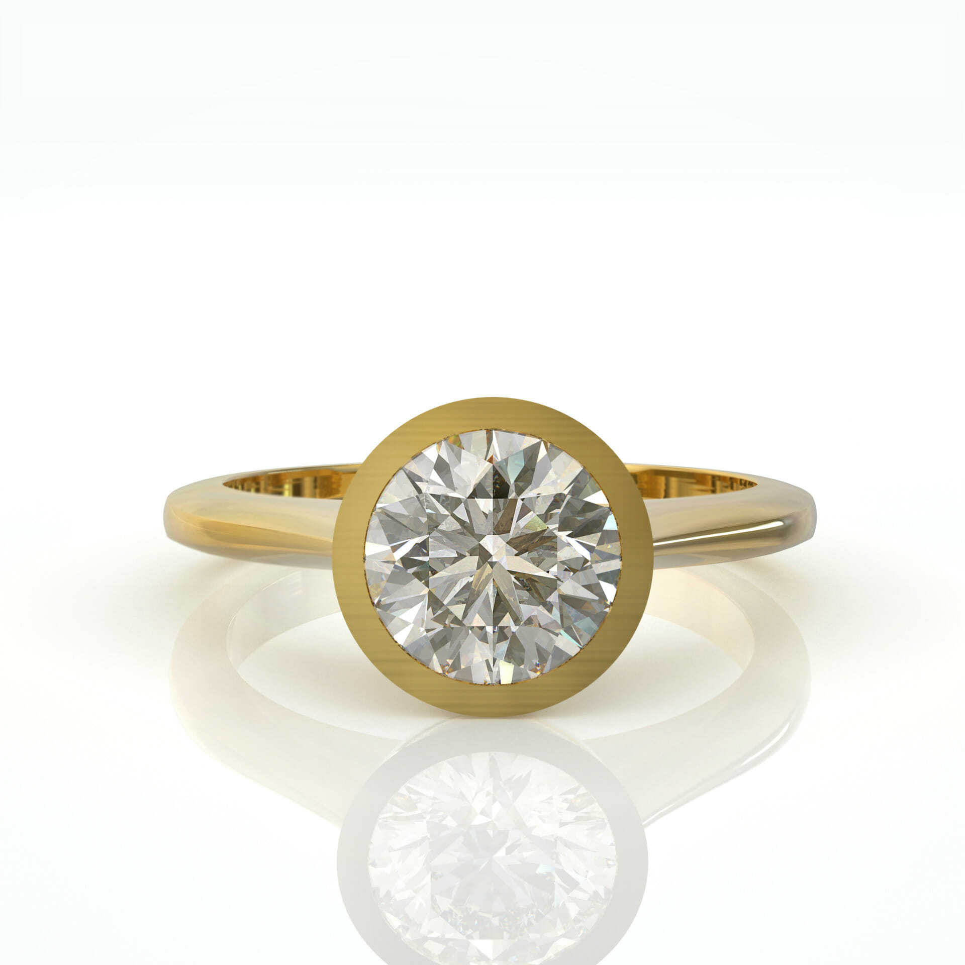 טבעת וינטאג זהב ויהלום עגול דגם: Shani