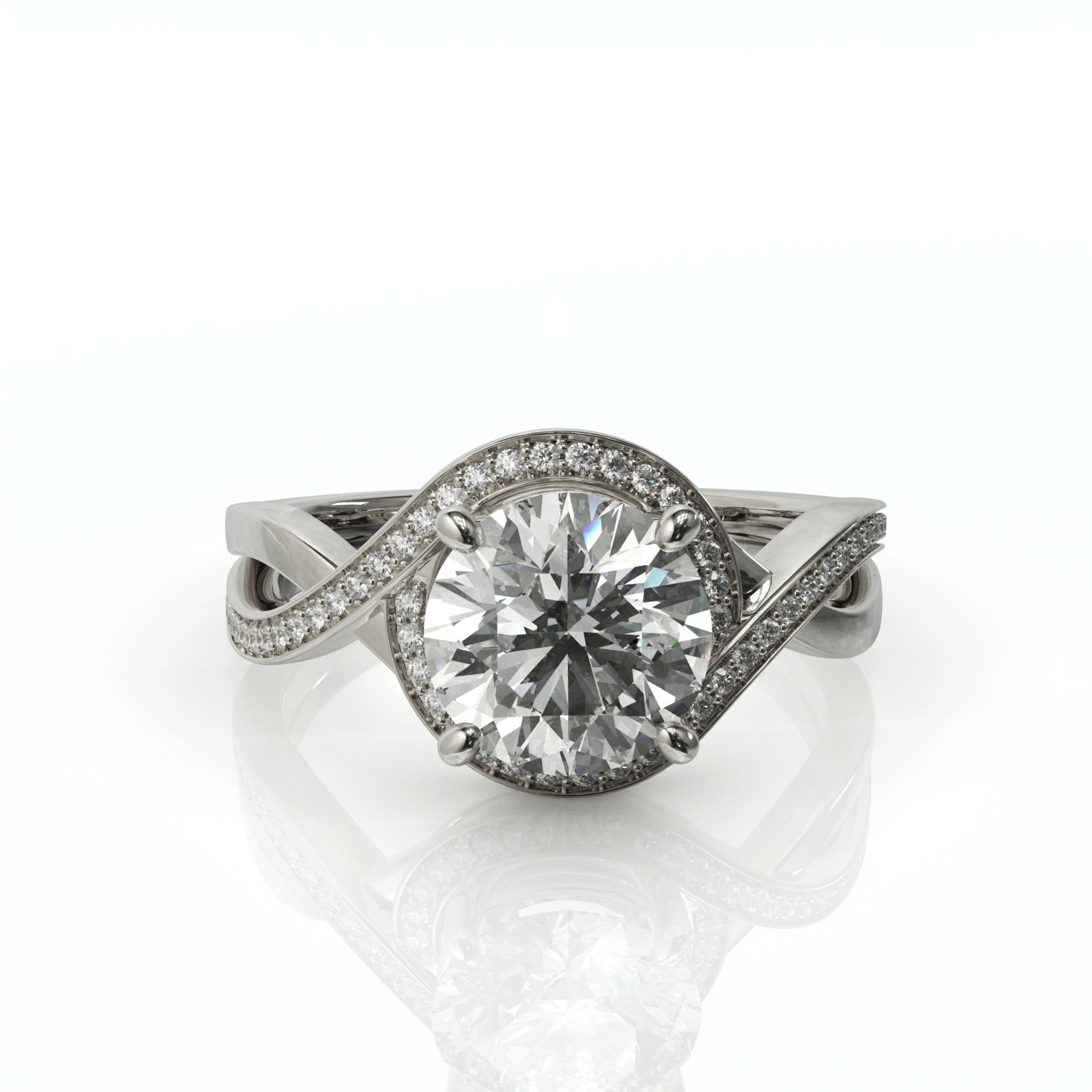 טבעת יהלומים טוויסט מהפנטת דגם: גלאקסיה