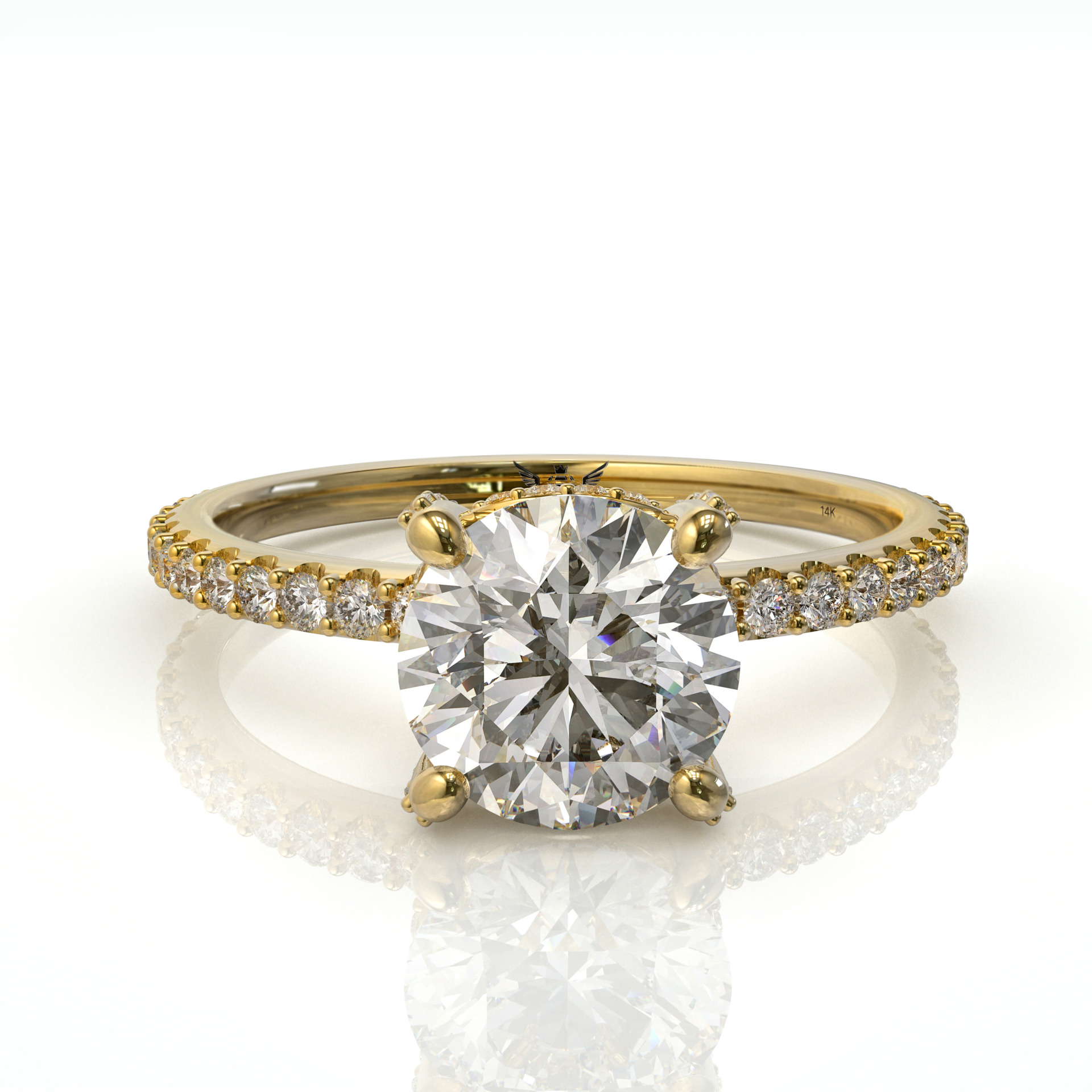 טבעת אירוסין קלאסית המובילה בטבעות אירוסין דגם: לני