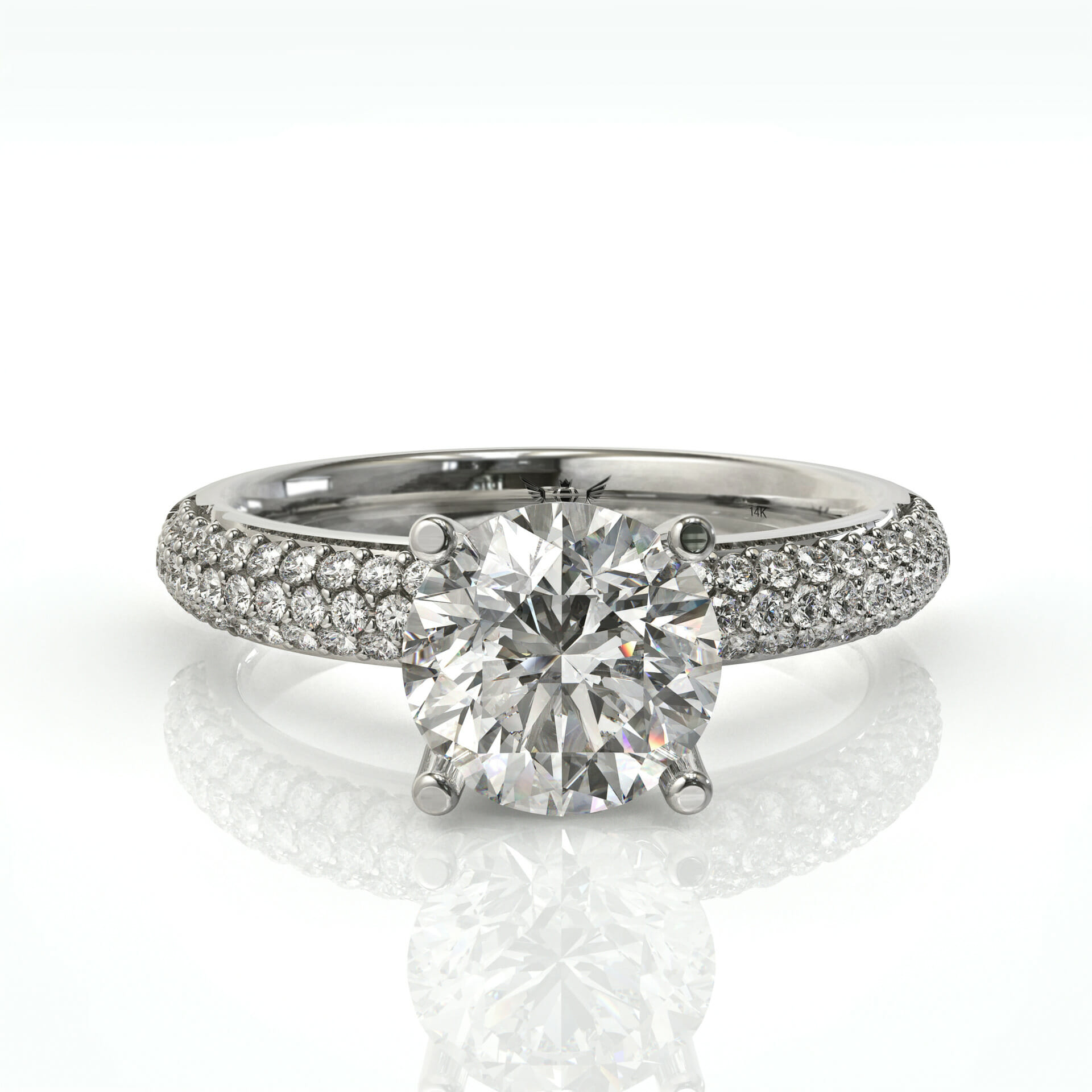 טבעת אירוסין ויהלומים טבעיים דגם: Jessica