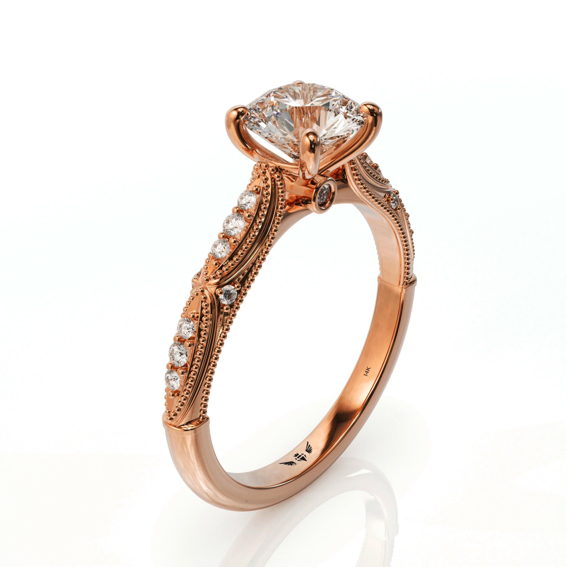 טבעת אירוסין בעיצוב אישי מיוחדת דגם: שיר