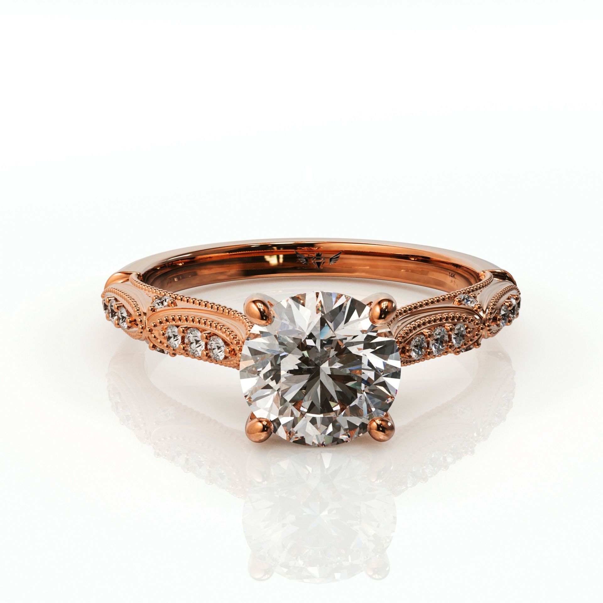 טבעת אירוסין בעיצוב אישי מיוחדת דגם: שיר