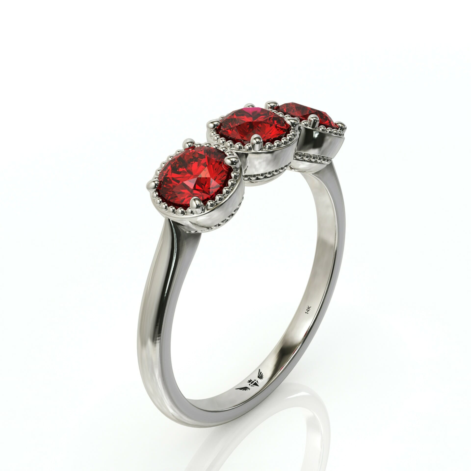 אבני חן רובי בטבעת זהב מושלמת דגם: Ana