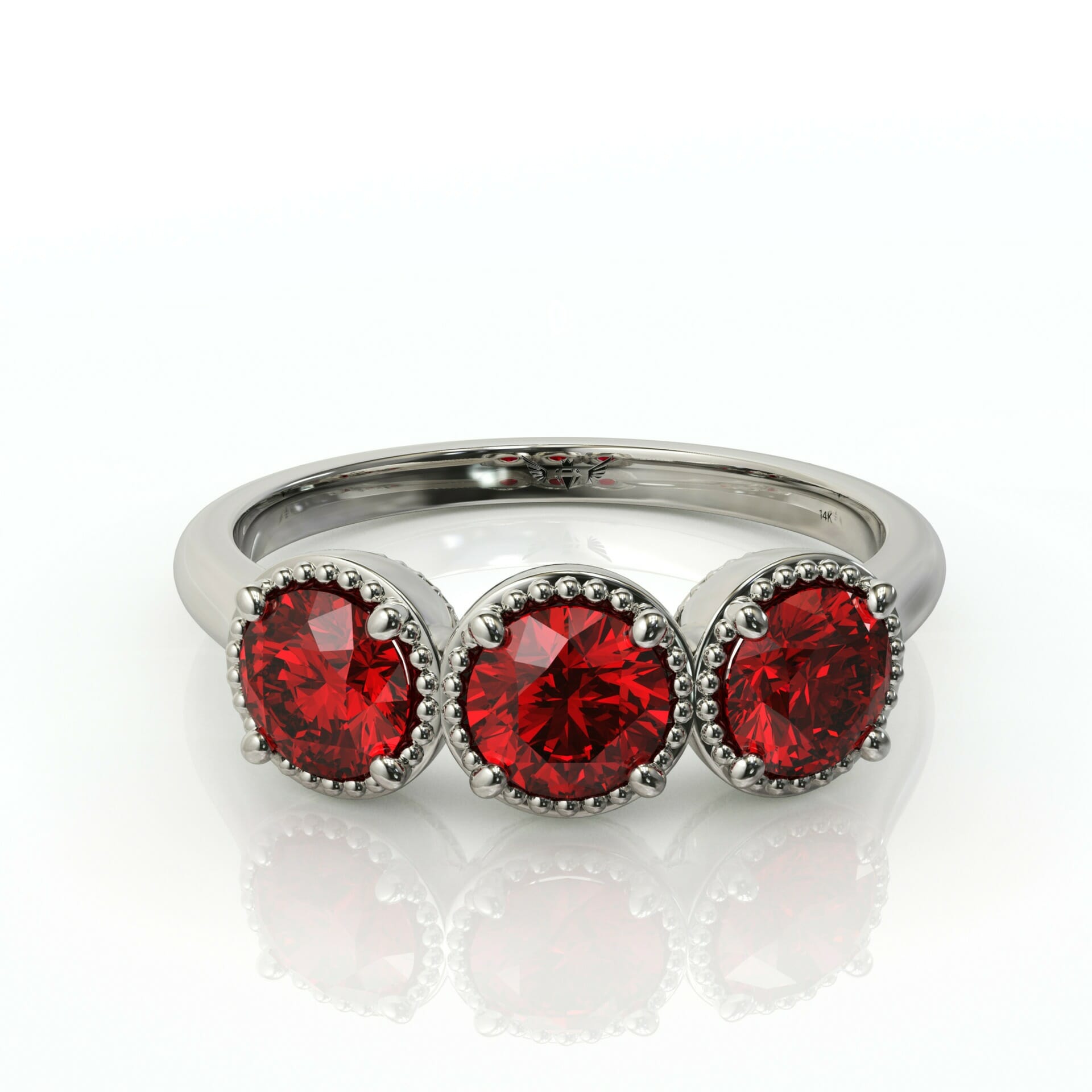 אבני חן רובי טבעת זהב דגם: Ana