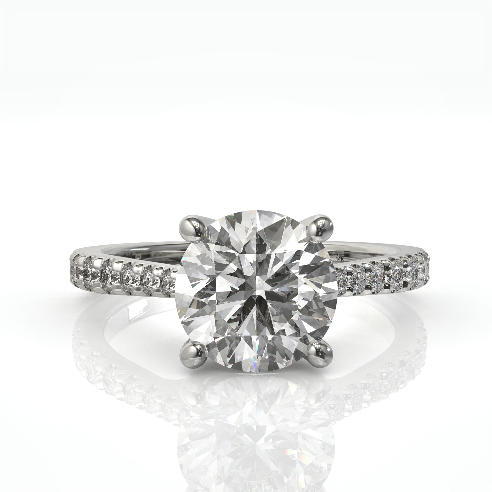 טבעת אירוסין אלגנטית משובצת יהלומים דגם: מיכל