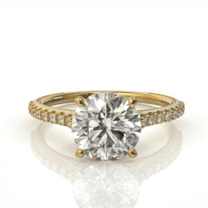 טבעת אירוסין זהב צהוב, זהב לבן ורוז גולד דגם: קיארה