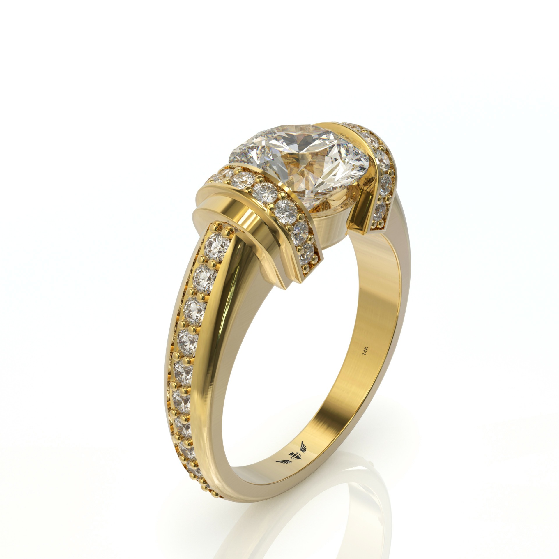 יהלומים יוקרתיים וטבעת מיוחדת בעיצוב מושלם דגם: Rose