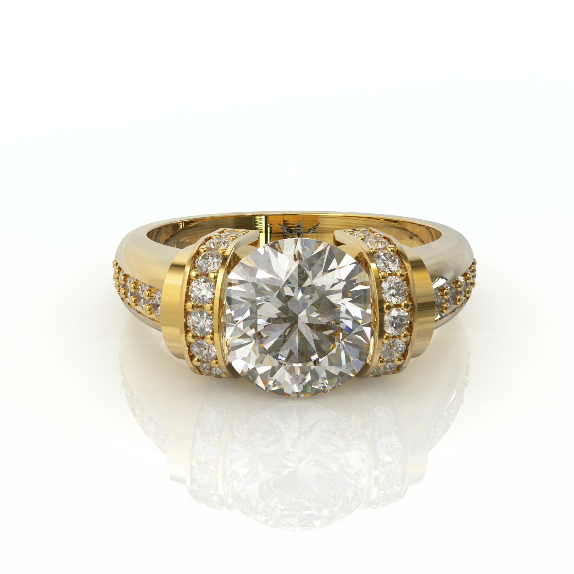 יהלומים יוקרתיים וטבעת מיוחדת בעיצוב מושלם דגם: Rose