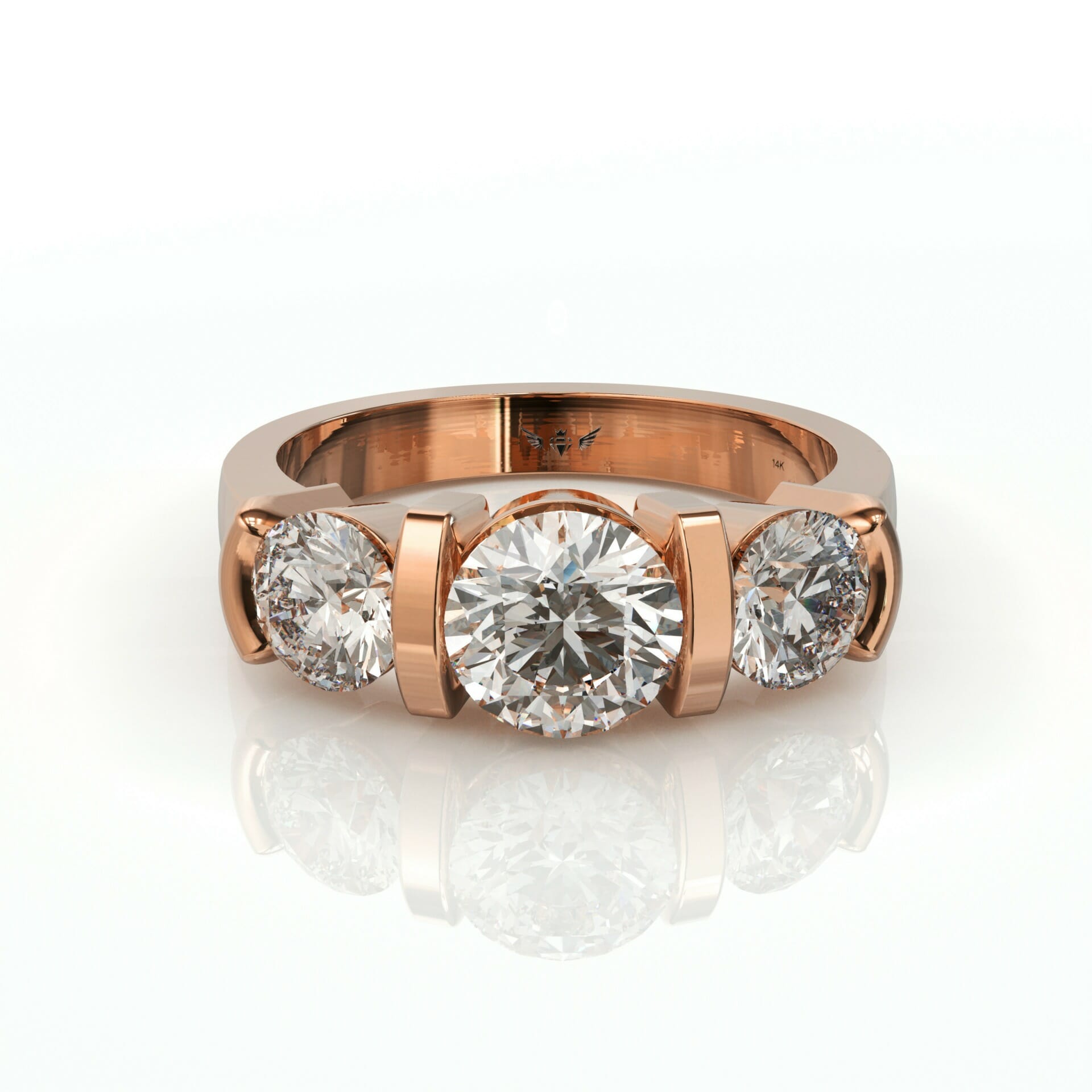 טבעת זהב ויהלומים בשיבוץ פאווה דגם: Yael