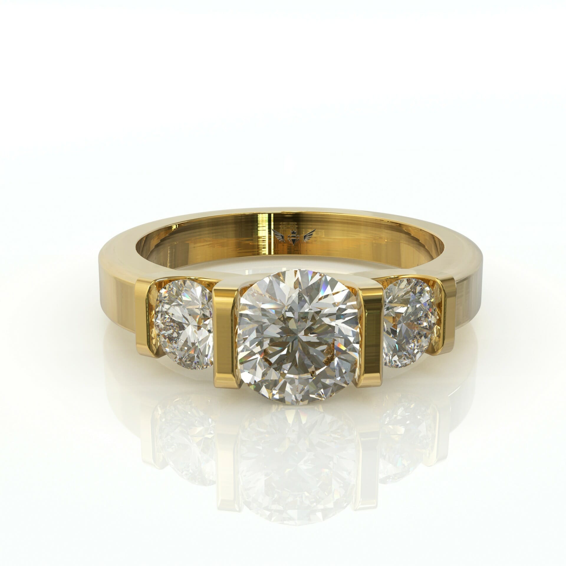 טבעת יהלומים יוקרתית משובצת יהלומים דגם: Tanya