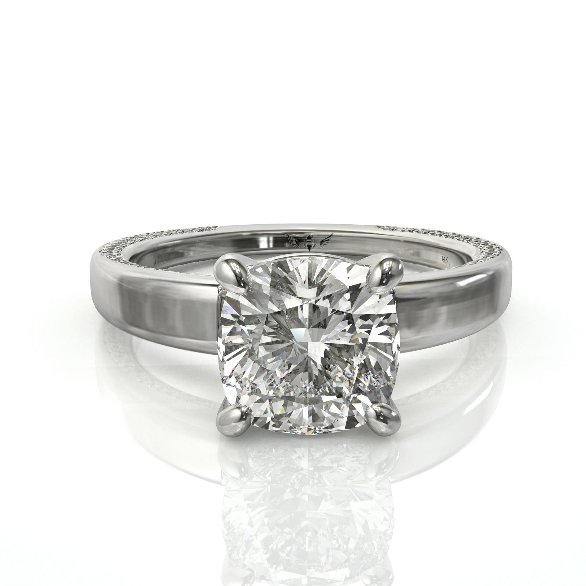 טבעת אירוסין יהלום קושן דגם: סופיה