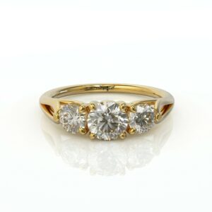 טבעת שלוש יהלומים עדינה דגם: Neta