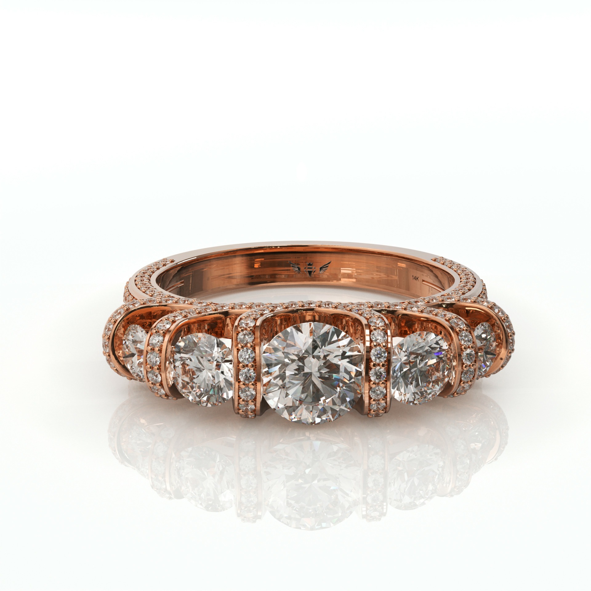 טבעת יהלומים ברמה הגבוהה ביותר דגם: גאיה