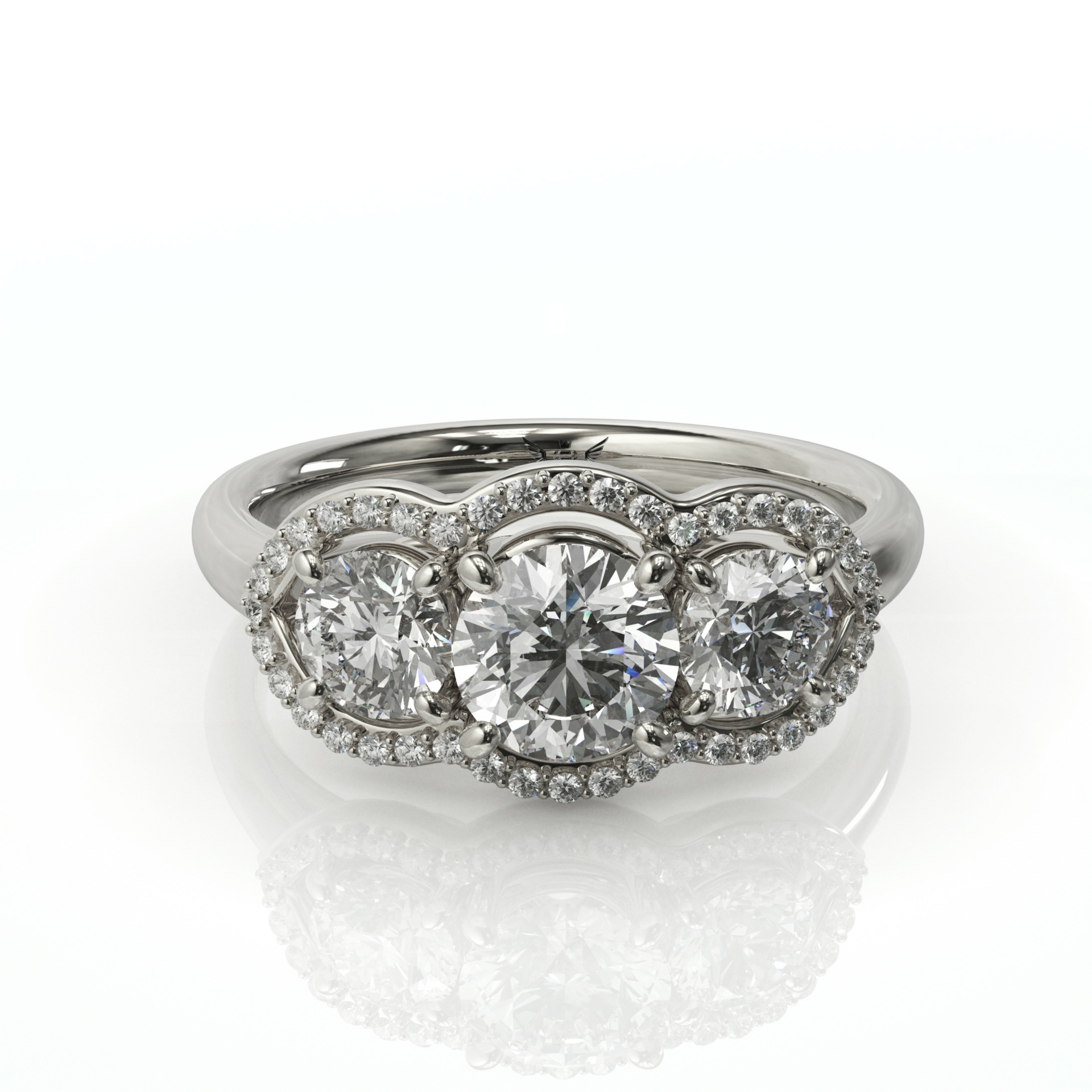 טבעת יהלומים ייחודית דגם: מלודי