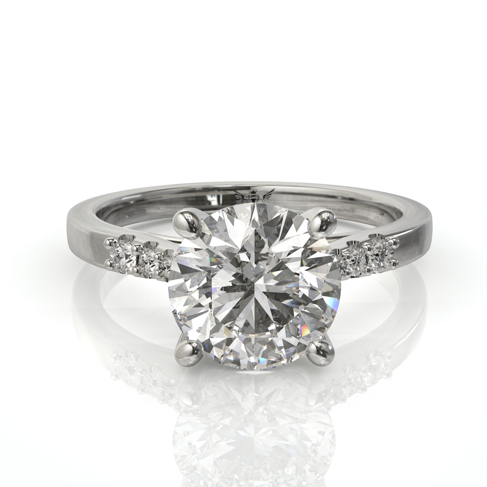 טבעת אירוסין זהב עדינה ומיוחדת דגם: נוי