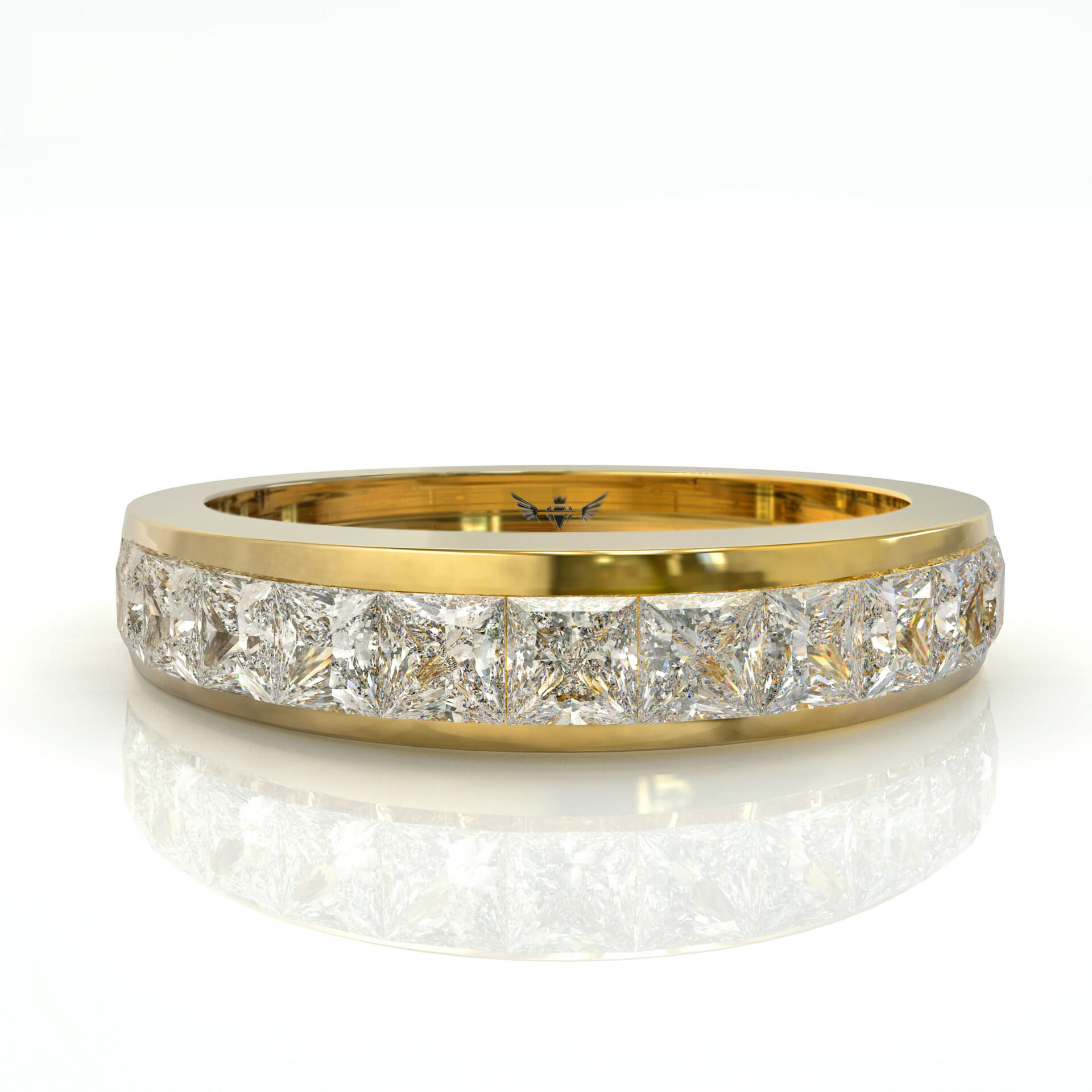 טבעת שורה יהלומי פרינסס דגם: Yara