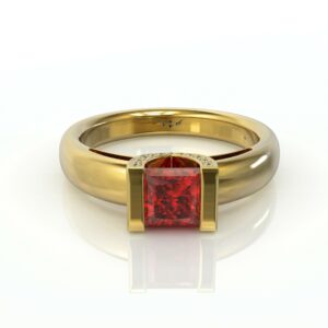 אבן חן רובי בטבעת זהב וינטאג דגם: Hila