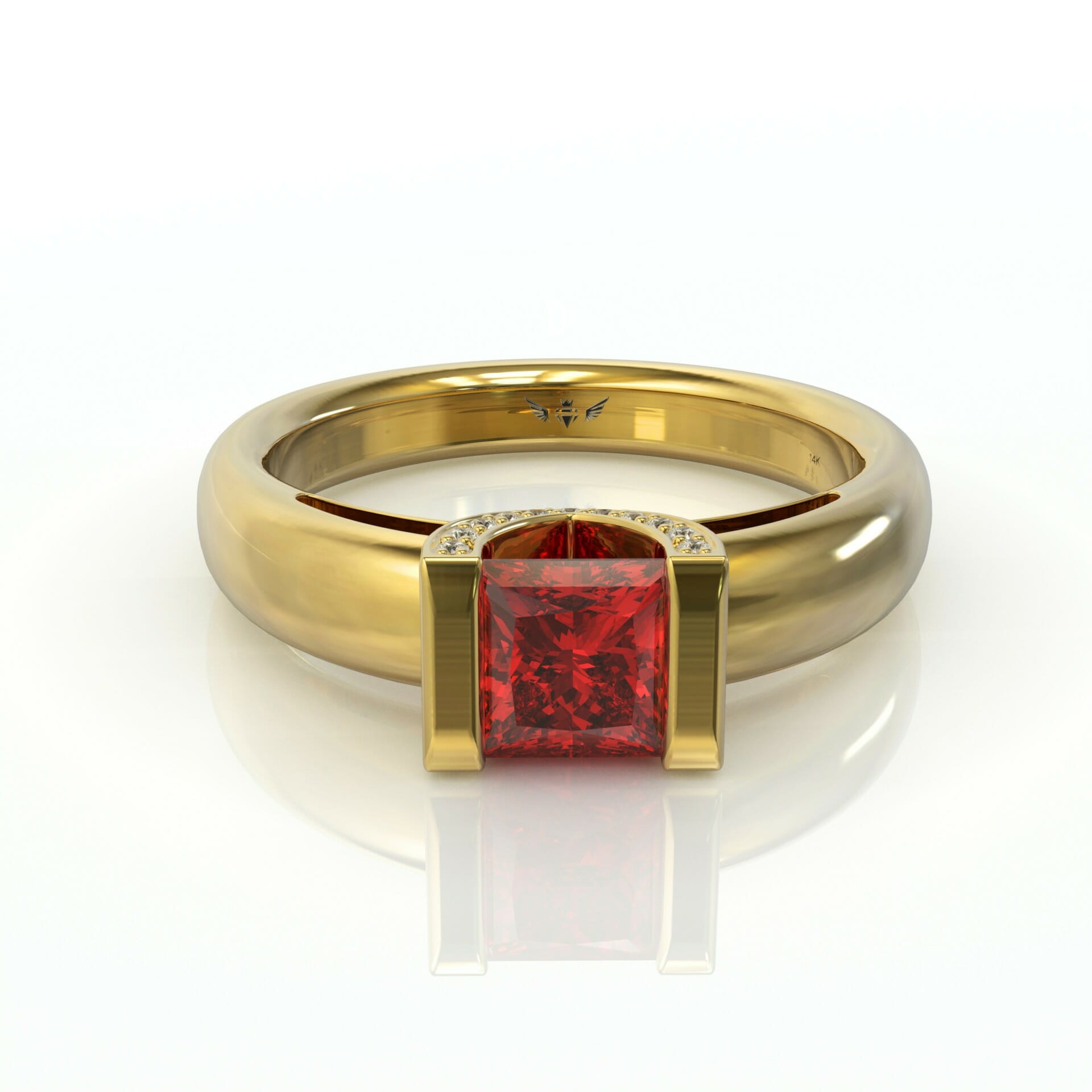 אבן חן רובי בטבעת זהב וינטאג דגם: Hila