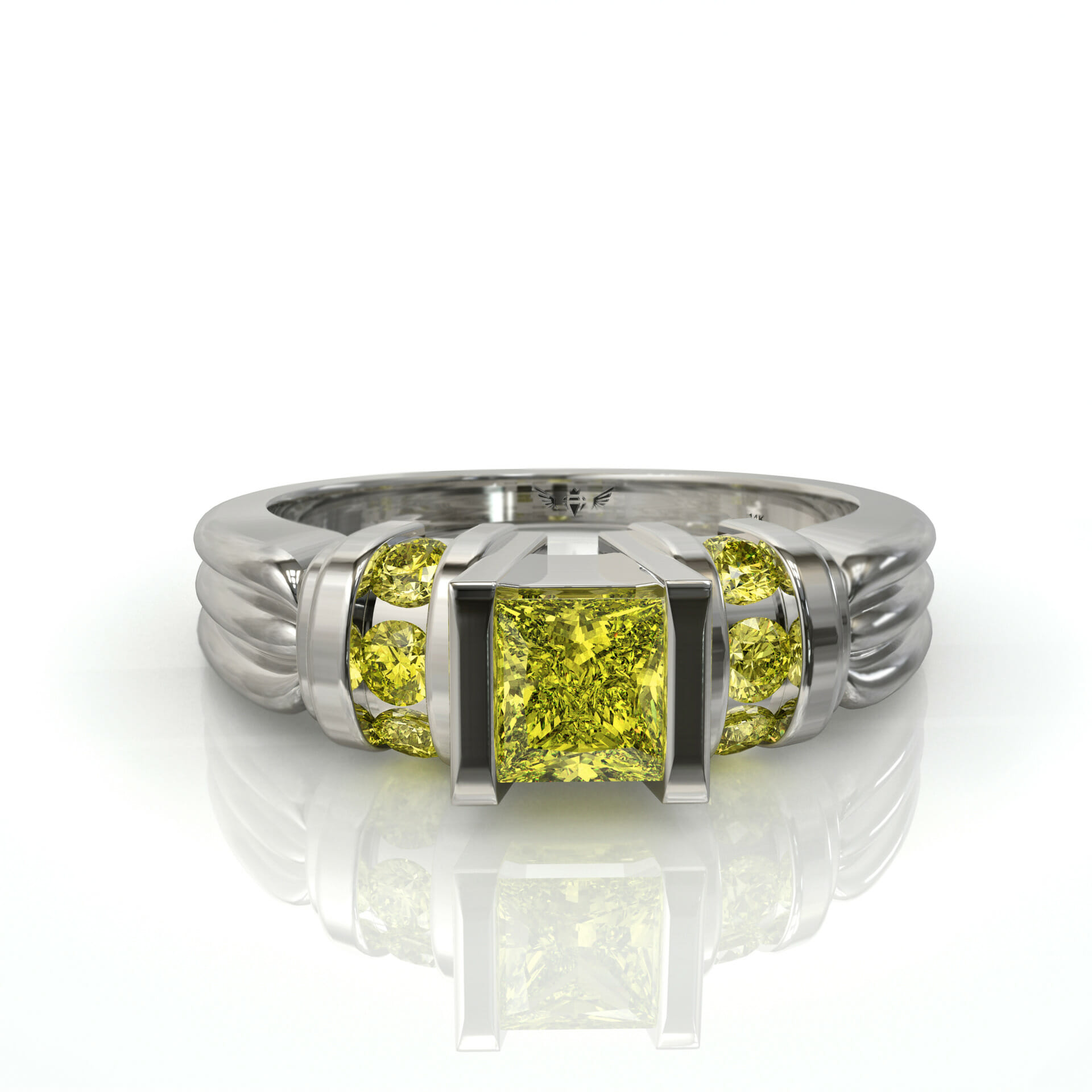 אבני חן סיטרין טבעת זהב דגם: Ariel