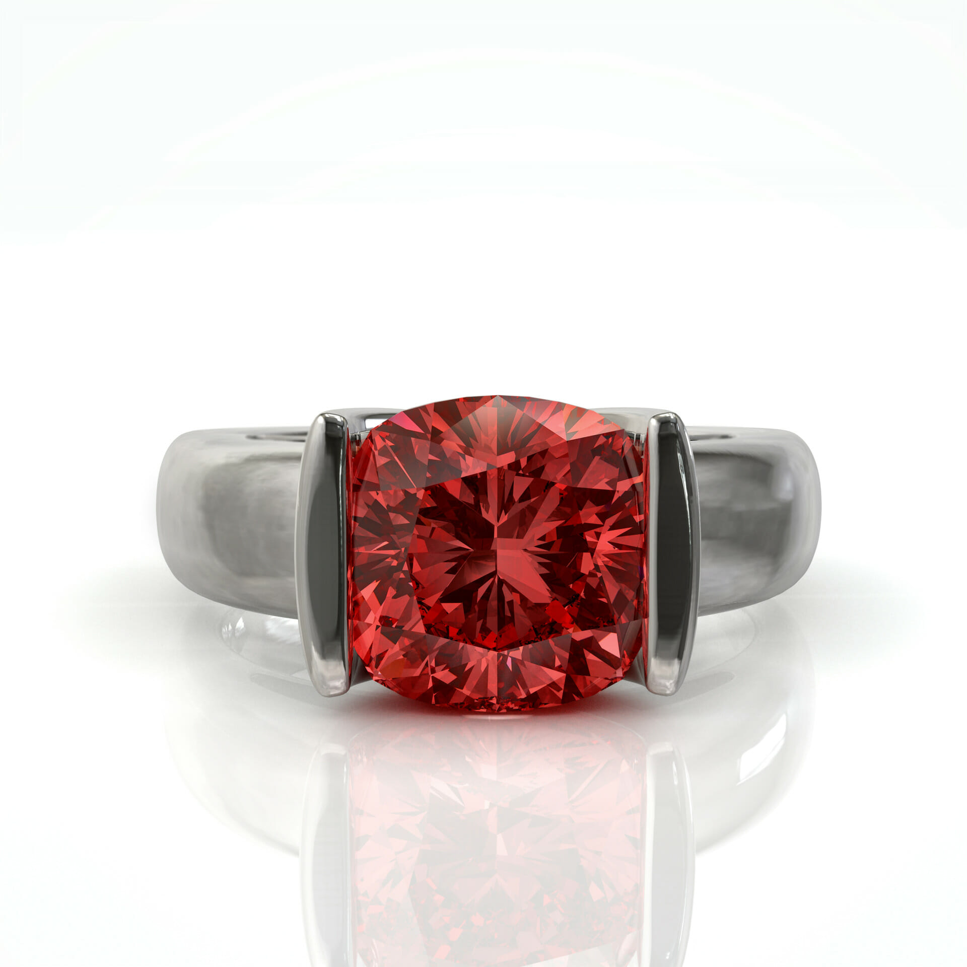 טבעת סוליטר וינטאג אבן חן רובי דגם: Keren