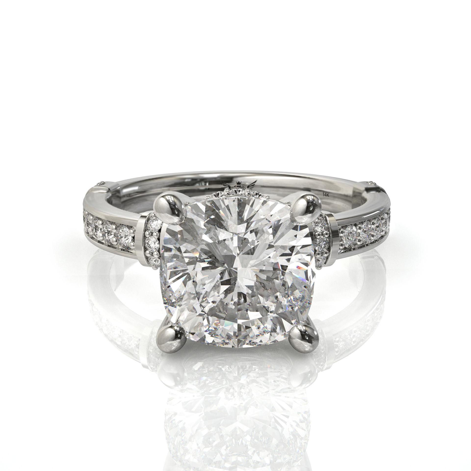  טבעת יוקרתית  זהב ויהלומים בעיצוב מרהיב דגם: חן