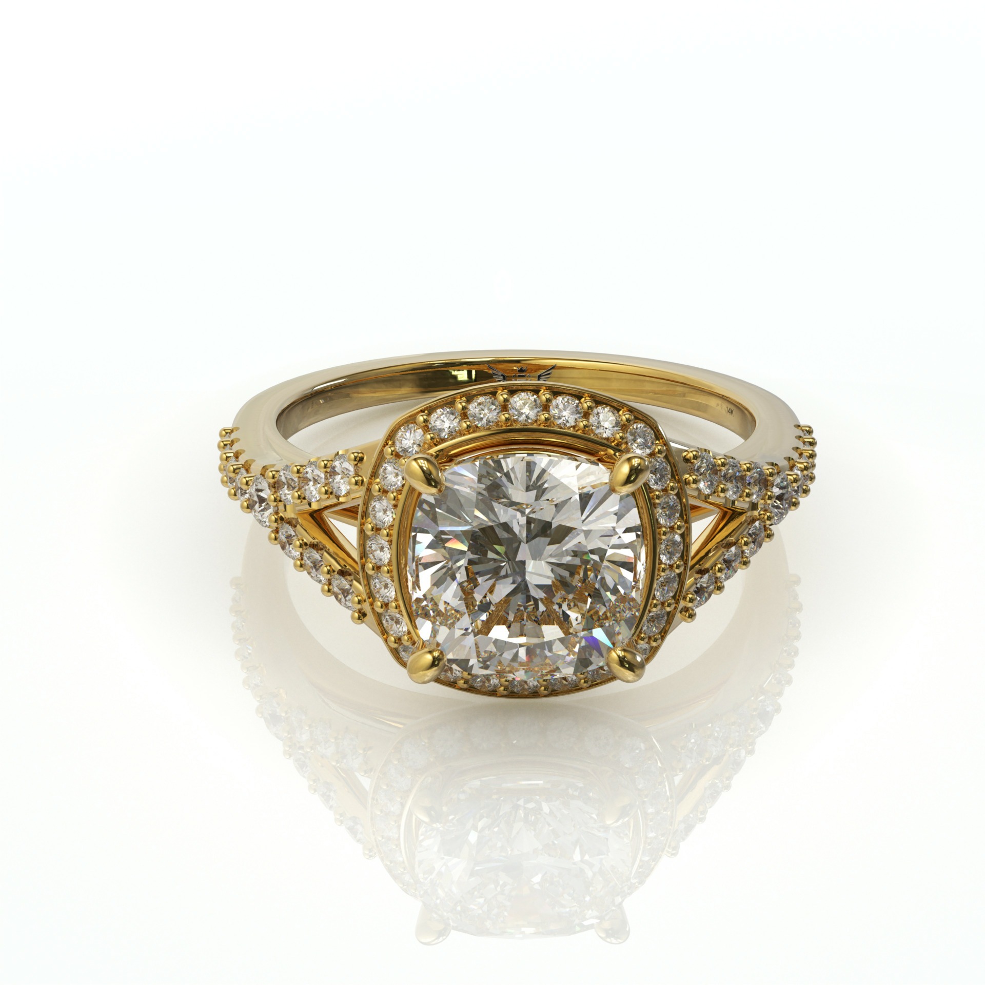 טבעת זהב ויהלומים מושלמת דגם: פרי