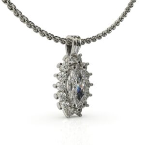 שרשרת זהב משובצת יהלום מרקיזה דגם: Bali