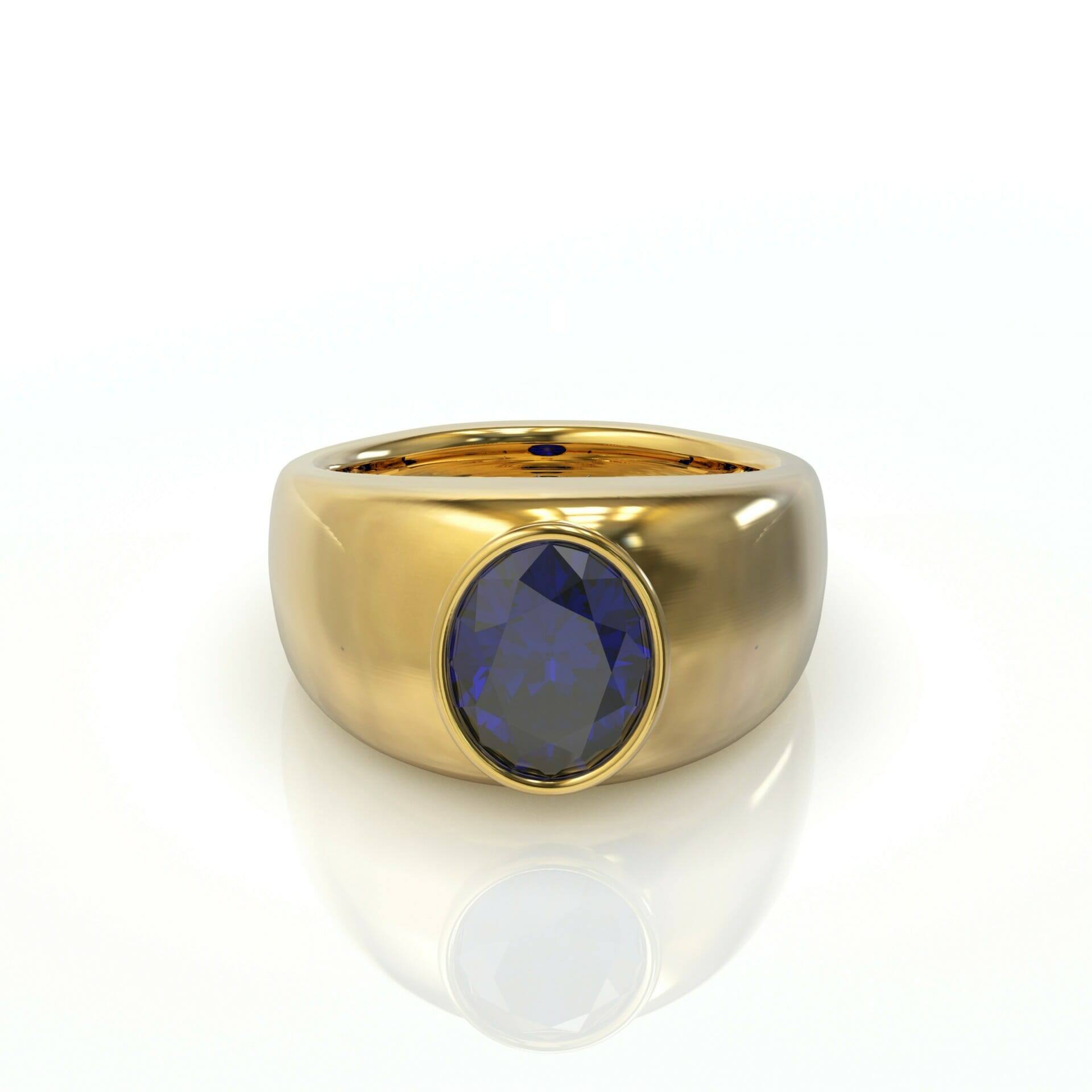 טבעת לגבר אבן חן ספיר דגם: Robert